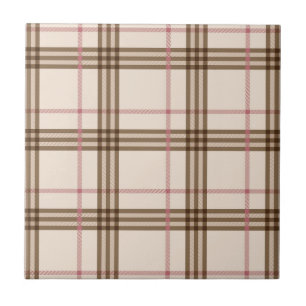 Trendy Scottish Thompson beige brown red tartan Tegeltje