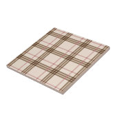 Trendy Scottish Thompson beige brown red tartan Tegeltje (Zijkant)