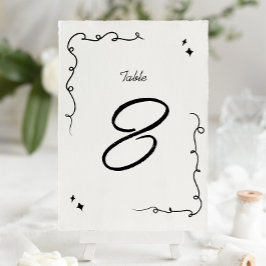 Trendy Scribble Doodle Script Wedding Kaart