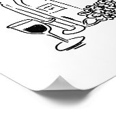 Trendy Scribble Doodle Script Wedding Welkom Poster (Hoek)