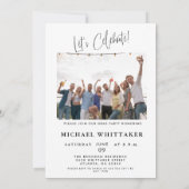 Trendy Script 2-Photo 2024 Afstudeerder Party Kaart (Achterkant)