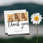 Trendy Script | 4 foto-Afstuderen Bedankkaart