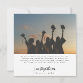 Trendy Script | 4 foto-Afstuderen Bedankkaart (Achterkant)