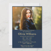 Trendy script | Aangepaste foto afstudeerfeest Kaart (Achterkant)