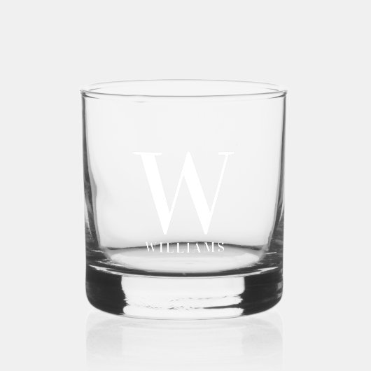 Trendy Script Aangepaste Naam Bruiloft Bruidsmeisj Whisky Glas (Voorkant)