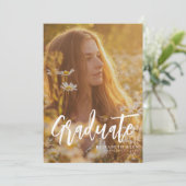 Trendy Script | Aankondiging van twee foto-Afstude (Staand voorkant)