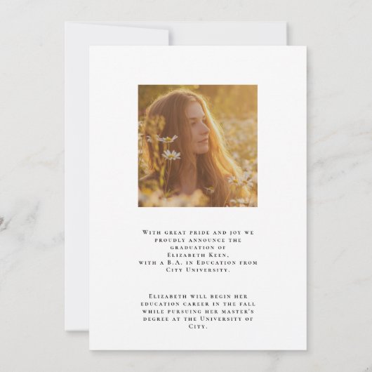 Trendy Script | Aankondiging van twee foto-Afstude (Achterkant)