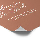 Trendy Script Advies voor het Afstudeerder Sign Poster (Hoek)
