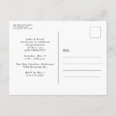 Trendy script afstuderen foto afstuderen uitnodiging briefkaart (Achterkant)