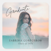 Trendy Script Afstuderen Sticker (Voorkant)