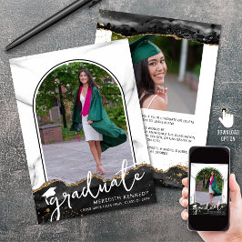 Trendy Script Arch Black Gold 2-foto's Aankondiging