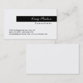 Trendy Script Black White Striped Visitekaartje (Voorkant / Achterkant)