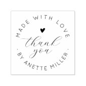 Trendy script Elegant Dank je gemaakt met liefde Zelfinktende Stempel (Design)