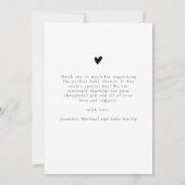Trendy Script Elegant Photo Baby shower Bedankkaart (Achterkant)