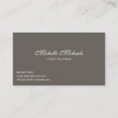 Trendy Script Floral Burnt Oranje Flower Visitekaartje (Achterkant)