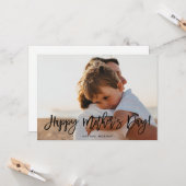 Trendy Script | Foto Moederdag Kaart (Voorkant / Achterkant in situ)