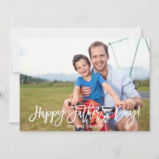 Trendy Script | Foto Vaderdag Kaart (Voorkant)