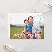 Trendy Script | Foto Vaderdag Kaart (Voorkant / Achterkant in situ)