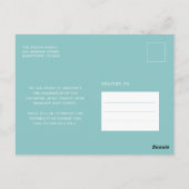 Trendy Script Grad Foto Afstudeeraankondiging Briefkaart (Achterkant)