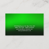 Trendy Script Green Background Visitekaartje (Achterkant)