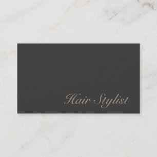 Trendy Script Grey Hair Stylist Visitekaartje