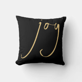 Trendy Script Joy Kerstmis Black Kussen