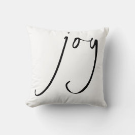 Trendy Script Joy Kerstmis White Kussen