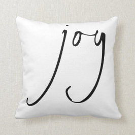 Trendy Script Joy Kerstmis White Kussen