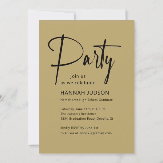 Trendy Script Klas van 25 Foto Afstudeerfeest Kaart (Achterkant)