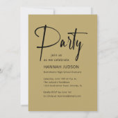 Trendy Script Klasse van 25 Foto Graduation Party Aankondiging (Achterkant)