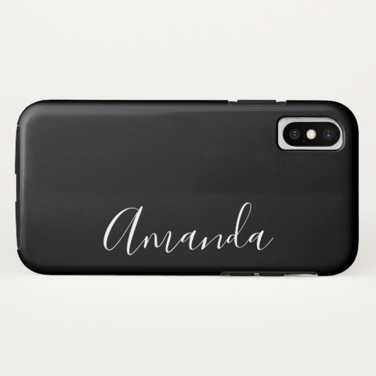 Trendy Script Lettertype (Zwart) Case-Mate iPhone Case (Achterkant (horizontaal))