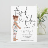 Trendy Script Meisje Rainbows Cool Kinder 3e verja Kaart (Staand voorkant)