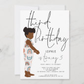 Trendy Script Meisje Rainbows Donker Haar 3e verja Kaart (Voorkant)