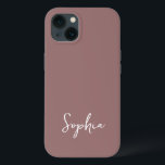 Trendy Script Modern Custom Handtekening Naam Blus Case-Mate iPhone Case<br><div class="desc">Fris en stijlvol,  dit trendy signatuur script ontwerp heeft uw aangepaste naam in stijlvolle aardetinten. Personaliseer met uw aangepaste achtergrondkleur met behulp van het bewerkingshulpmiddel onderaan het personalisatietabblad en maak dit uw eigen unieke,  perfecte accessoire!</div>