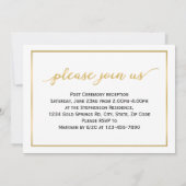 Trendy Script Modern Gold Photo Afstuderen Kaart (Achterkant)