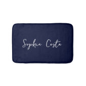 Trendy Script Moderne Aangepaste Handtekening Naam Badmat (Voorkant)
