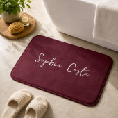 Trendy Script Moderne Aangepaste Handtekening Naam Badmat