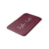 Trendy Script Moderne Aangepaste Handtekening Naam Badmat (Gekanteld)