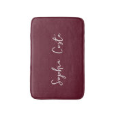 Trendy Script Moderne Aangepaste Handtekening Naam Badmat (Voorkant Verticaal)