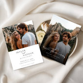 Trendy Script Moderne Minimalistische Trouwfoto Save The Date