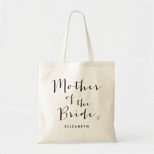 Trendy Script "Moeder van de Bride" Tote Bag (Voorkant)