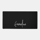 Trendy Script Monogram Zwart Bureaumat (Voorkant)