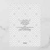 Trendy Script Overlay 4 Foto Collage Afstuderen Folie Uitnodiging (Achterkant)