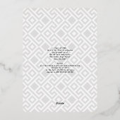 Trendy Script Overlay 4 Fotocollage Afstuderen Folie Uitnodiging (Achterkant)