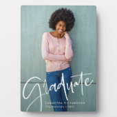 Trendy Script Overlay | Foto Afstuderen Fotoplaat (voorkant)