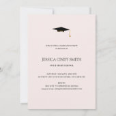 Trendy Script Overlay Photo Afstuderen Kaart (Achterkant)