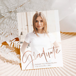 Trendy Script Overlay | Twee foto-Afstuderen Aankondiging