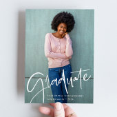 Trendy Script Overlay | Twee foto-Afstuderen Aankondiging