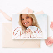 Trendy Script Overlay | Twee foto-Afstuderen Aankondiging