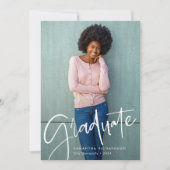 Trendy Script Overlay | Twee foto-Afstuderen Aankondiging (Voorkant)